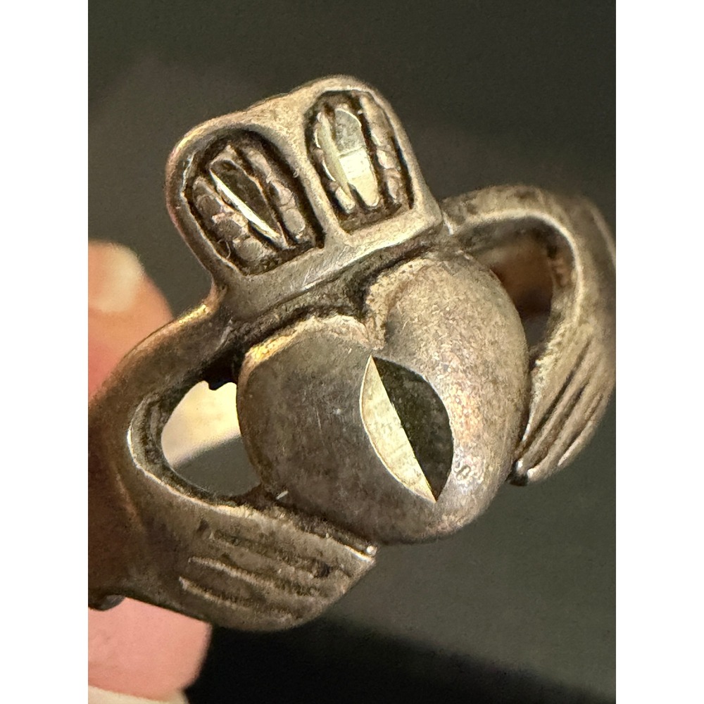 Vintage Sterling Silver Ring Claddagh Celtic